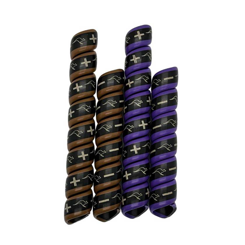 Our 2-pair + and - markers in brown and purple identify the fittings for the remote hydraulic valves on Fendt, Claas and Deutz-Fahr tractors, and others.